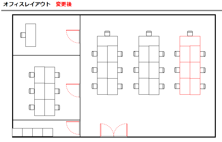 電話機の移設（レイアウト変更後）